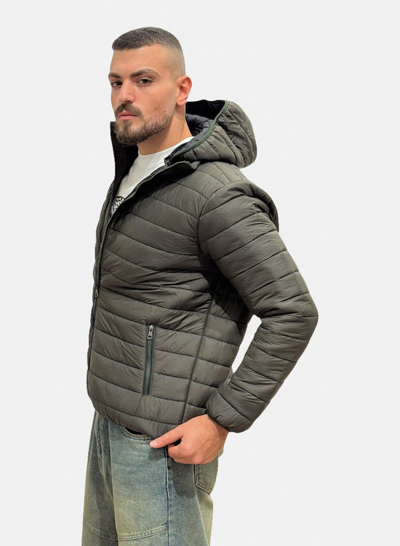 OWL Men's Jacket slim fit Olive - Image 1